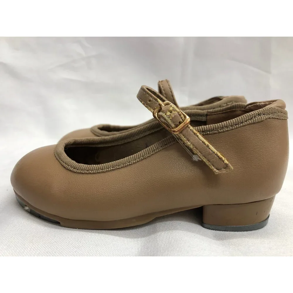 Pre-Owned Dance Tap Shoes Dancing Fair Child 7M Mary Jane Leather Buckle